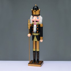NUTCRACKER KING WITH SCEPTER  BLACK 60cm X156019