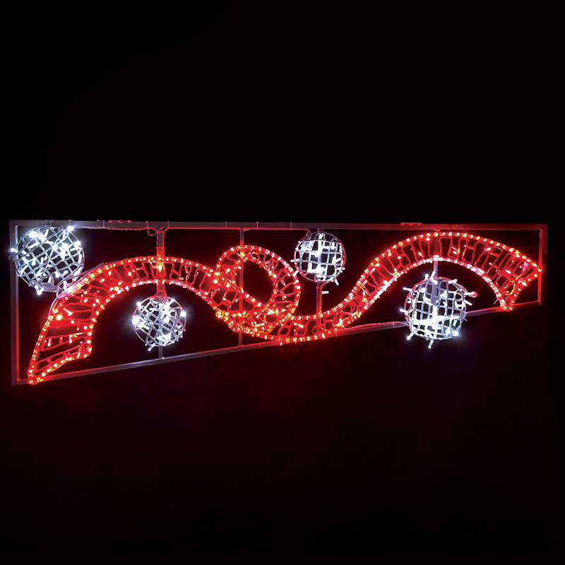 RIBBON WITH BALLS RIGHT 512 LED STREET POLE MOTIF 6m 2-WIRE ROPE LIGHT 16m STRING LIGHTS WW amp CW STEADY IP65 200x60cm 1.5m LEAD CABLE X1751224116R