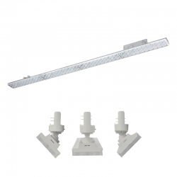 ΑΣΠΡΟ LED ΓΡΑΜΜΙΚΟ ΚΙΝΗΤΟ ΦΩΤΙΣΤΙΚΟ ΡΑΓΑΣ 40W 4000K 3-PHASE 90° 5600LM 230V AC Ra90 L1144MM MM 5YRS MARK4040W4M