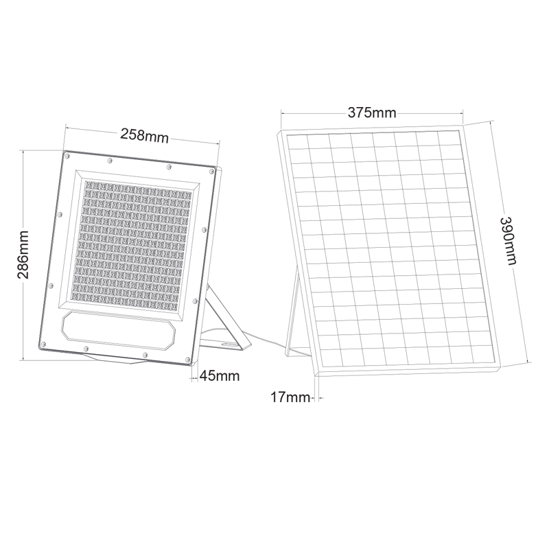SOLAR SMD LED FLOOD LIGHT 240W 4000K IP66 90° Ra80 2YEARS GUARANTEE FLARE24040