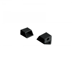 SET OF BLACK PLASTIC END CAPS FOR PROFILE P151B, 2PCS WITH HOLE EP151B SET OF BLACK PLASTIC END CAPS FOR PROFILE P151B, 2PCS WITH HOLE EP151B