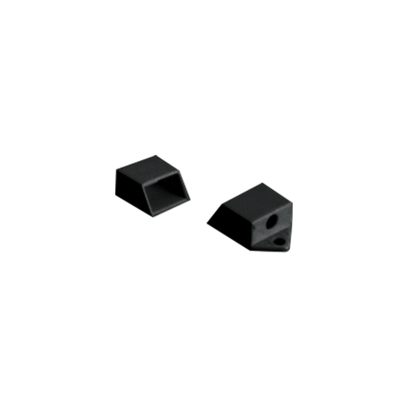 SET OF BLACK PLASTIC END CAPS FOR PROFILE P151B, 2PCS WITH HOLE EP151B SET OF BLACK PLASTIC END CAPS FOR PROFILE P151B, 2PCS WITH HOLE EP151B