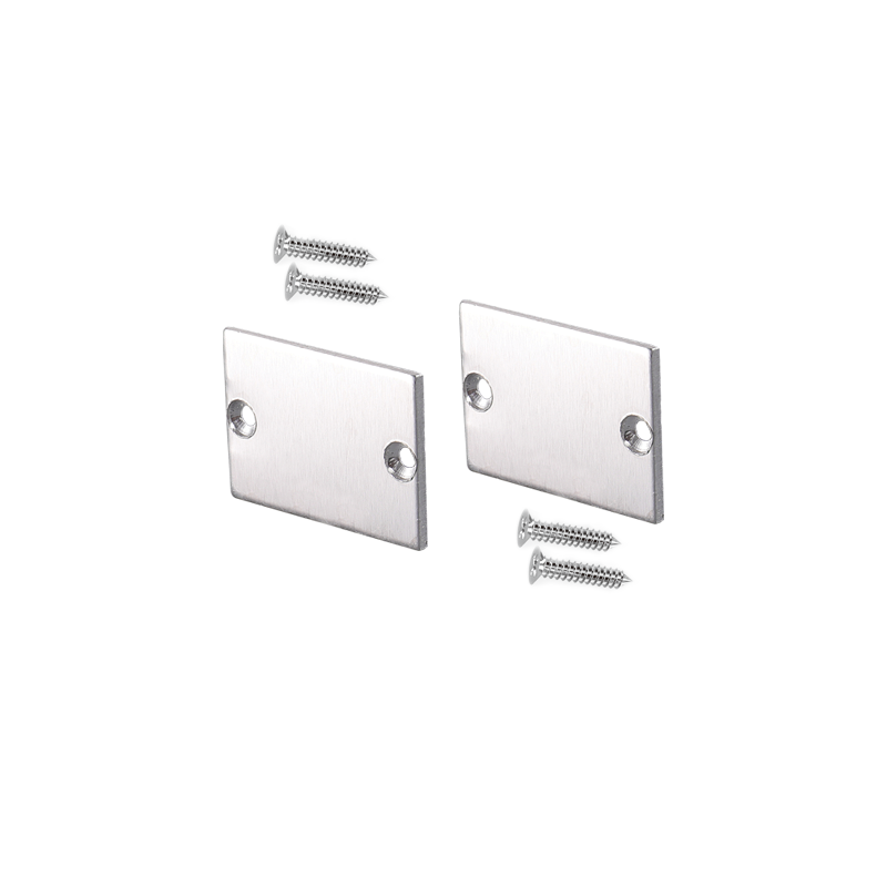 SET OF METAL END CAPS FOR PROFILE P217, 2 PCS WITHOUT HOLE EP217