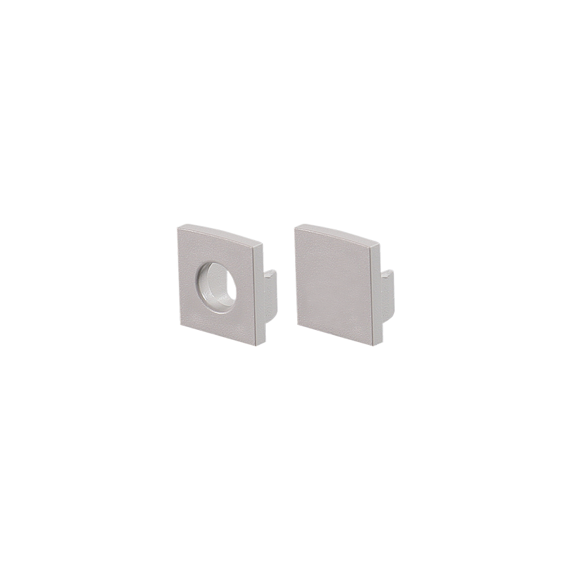 SET OF GREY PLASTIC END CAPS FOR P121, P122, P123 1PC WITH HOLE 1PC WITHOUT HOLE EP123 SET OF GREY PLASTIC END CAPS FOR P121, P122, P123 1PC WITH HOLE 1PC WITHOUT HOLE EP123