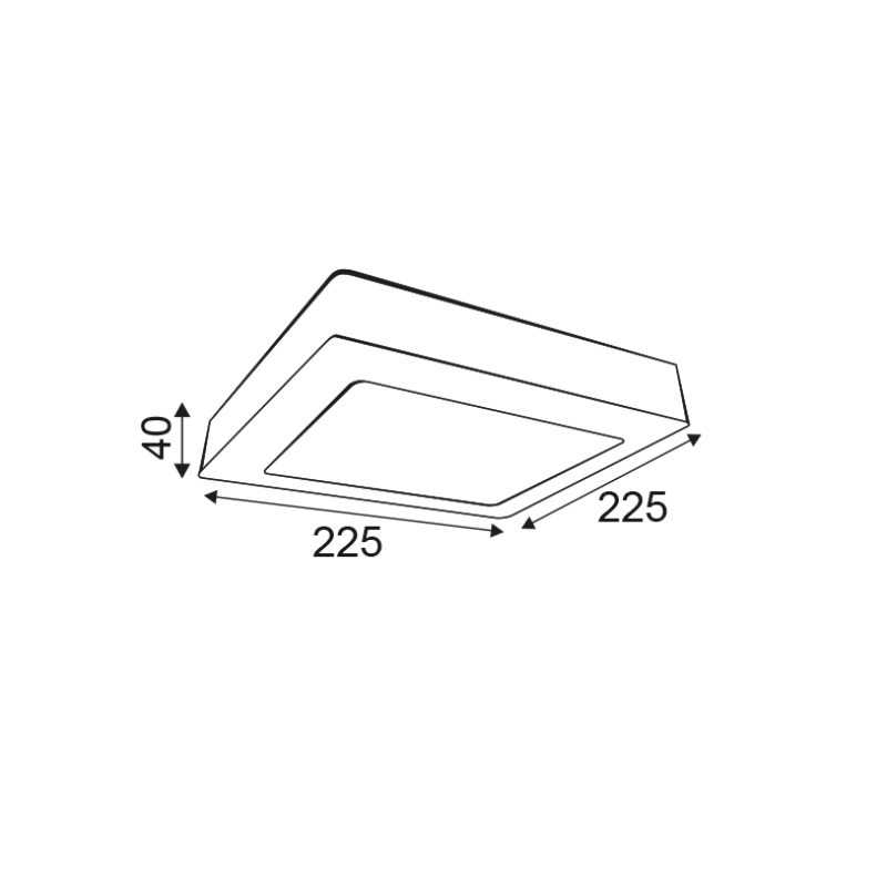 NETTO SQUARE NM CEIL.LED SLIMPANEL 20W3000K 1440Lm230V 225X225Ra80 NIKI2030SNM NETTO SQUARE NM CEIL.LED SLIMPANEL 20W3000K 1440Lm230V 225X225Ra80 NIKI2030SNM