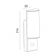 NETTO WALL SENSOR LUMINARE HEMI SMD LED 8W 620Lm 3000K 230V IP44 HEMI830PIR