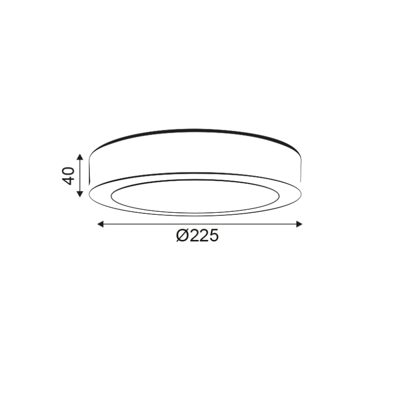 NETTO ROUND W CEIL LED DIM SLIM PANEL 20W 6000K 1480Lm 230V Φ225 NIKI2060RWDIM NETTO ROUND W CEIL LED DIM SLIM PANEL 20W 6000K 1480Lm 230V Φ225 NIKI2060RWDIM