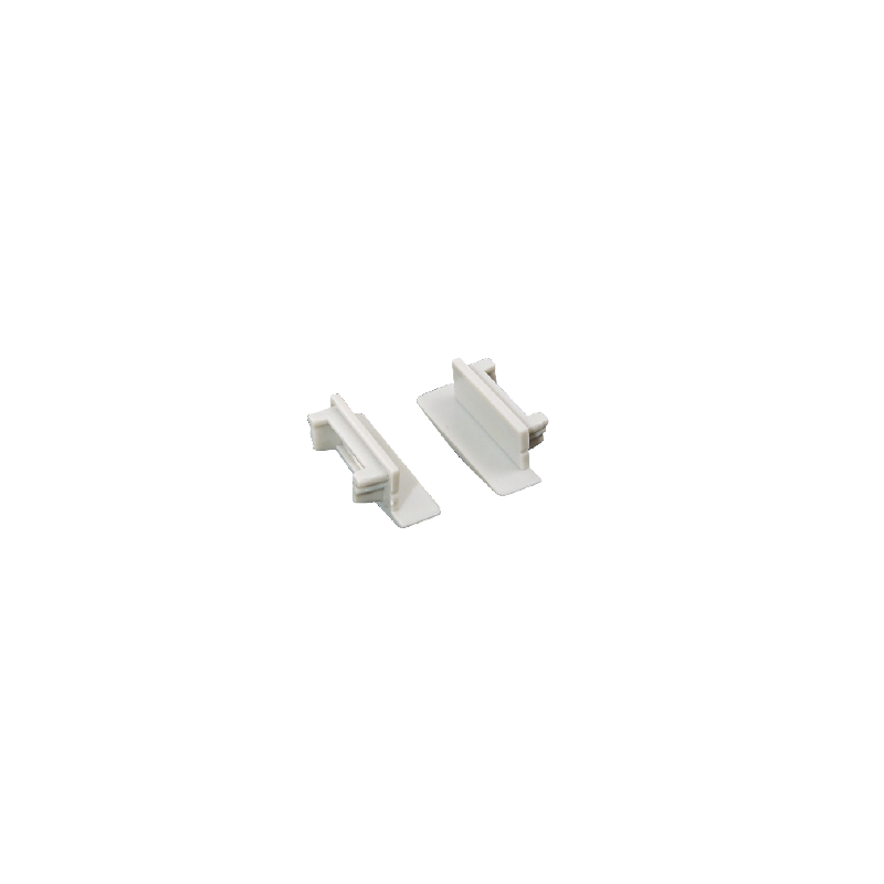 SET OF WHITE PLASTIC END CAPS FOR P119, 1PC WITH HOLE 1PC WITHOUT HOLE EP119 SET OF WHITE PLASTIC END CAPS FOR P119, 1PC WITH HOLE 1PC WITHOUT HOLE EP119
