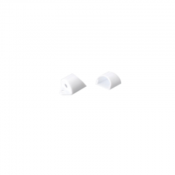 SET OF WHITE PLASTIC END CAPS FOR P163, 2PCS WITH HOLE EP163 SET OF WHITE PLASTIC END CAPS FOR P163, 2PCS WITH HOLE EP163