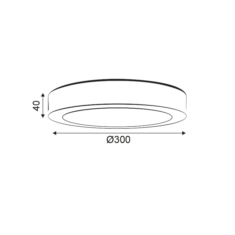NETTO ROUND NM CEIL. LED SLIMPANEL 26W 3000K 1830Lm 230V Φ300 Ra80 NIKI2630RNM NETTO ROUND NM CEIL. LED SLIMPANEL 26W 3000K 1830Lm 230V Φ300 Ra80 NIKI2630RNM