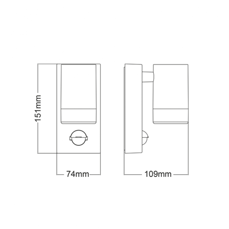 SENSOR ONE BEAM BLACK WALL LUMINAIRE GU10 MAX. 3W LED IP65 SL7032BS SENSOR ONE BEAM BLACK WALL LUMINAIRE GU10 MAX. 3W LED IP65 SL7032BS