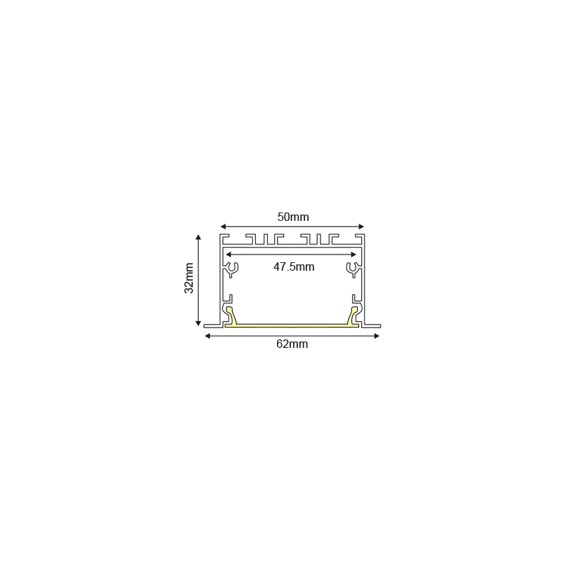 WILA ALUMINUM PROFILE WITH OPAL COVER 3m/pc P281