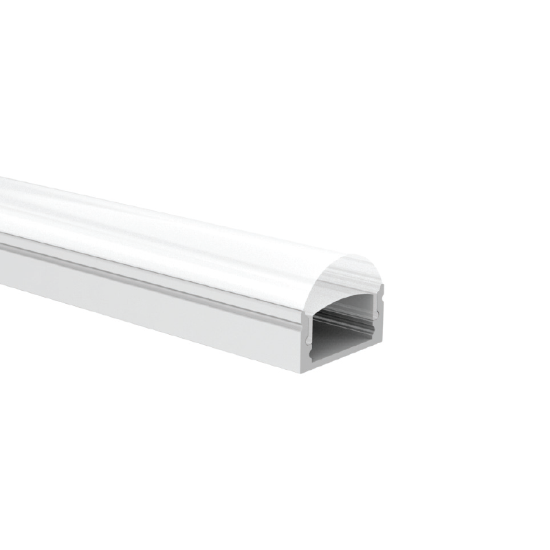 WALL MOUNTED ALUMINUM PROFILE FOCUS P2LA 60° WITH SEMI-CLEAR PC DIFFUSER 2m/pc P2LA