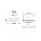 NETTO SILVER LED ROUND PC SLIM PANEL 26W 3000K 1830Lm230V Φ295Ra80 STHERON2630R