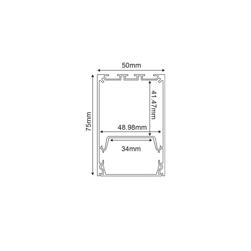 MILO ALUMINUM PROFILE WITH OPAL COVER 3m/pc P207 MILO ALUMINUM PROFILE WITH OPAL COVER 3m/pc P207