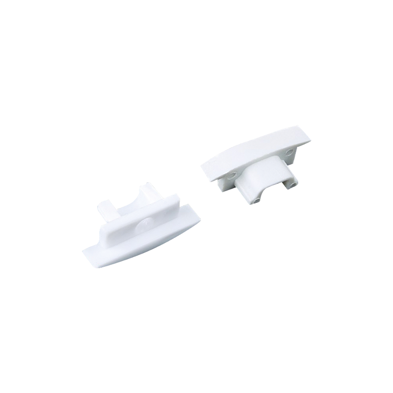 SET OF WHITE PLASTIC END CAPS FOR P108, 1PC WITH HOLE 1PC WITHOUT HOLE EP108 SET OF WHITE PLASTIC END CAPS FOR P108, 1PC WITH HOLE 1PC WITHOUT HOLE EP108