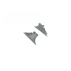 SET OF SILVER PLASTIC END CAPS FOR PROFILE P620 - SET 2PCS WITHOUT HOLES EP620 SET OF SILVER PLASTIC END CAPS FOR PROFILE P620 - SET 2PCS WITHOUT HOLES EP620