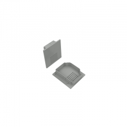 SET OF SILVER PLASTIC END CAPS FOR PROFILE P51 - SET 2PCS WITH VENTILATION HOLES EP51 SET OF SILVER PLASTIC END CAPS FOR PROFILE P51 - SET 2PCS WITH VENTILATION HOLES EP51