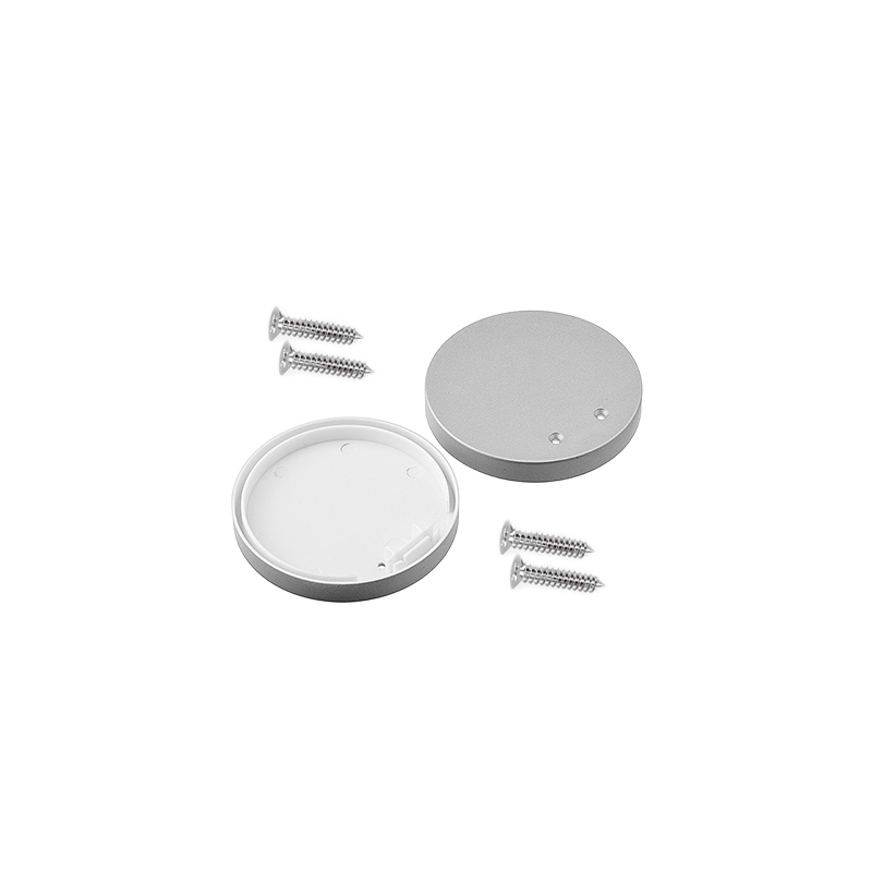 SET OF SILVER PLASTIC END CAPS FOR PROFILE P66, 2 PCS WITHOUT HOLE EP66 SET OF SILVER PLASTIC END CAPS FOR PROFILE P66, 2 PCS WITHOUT HOLE EP66