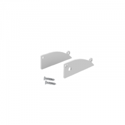 SET OF SILVER PLASTIC END CAPS FOR P173, 1 WITHOUT HOLE 1 WITH HOLE EP173 SET OF SILVER PLASTIC END CAPS FOR P173, 1 WITHOUT HOLE 1 WITH HOLE EP173