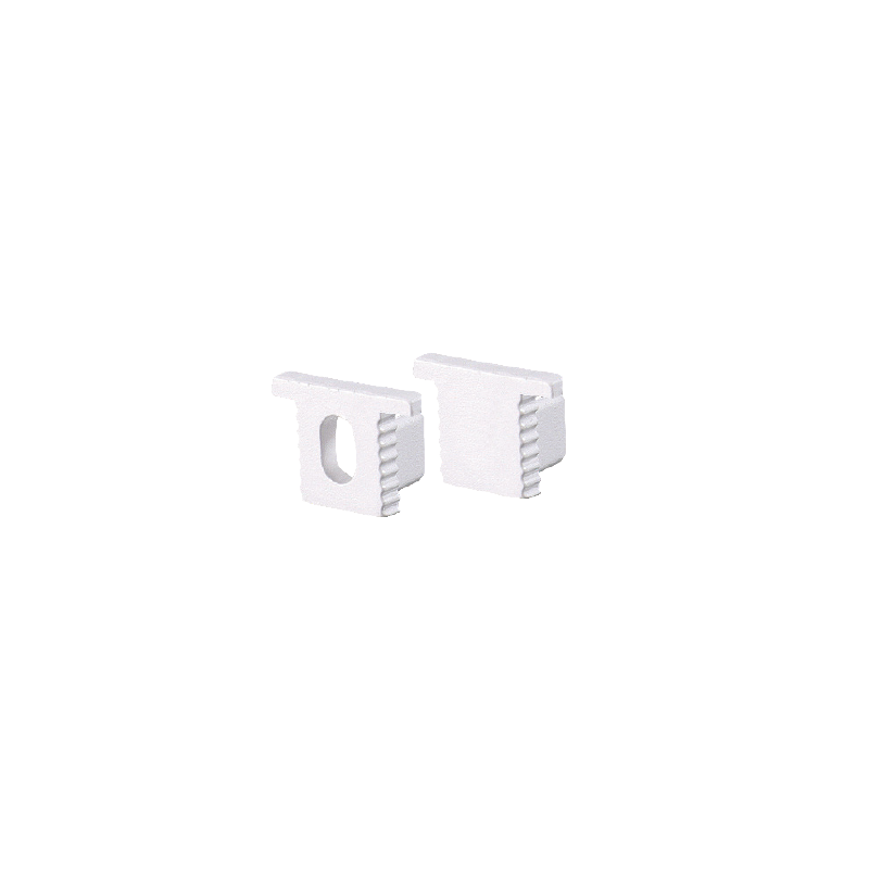 SET OF WHITE PLASTIC END CAPS FOR P189 1PC WITH HOLE 1PC WITHOUT HOLE EP189 SET OF WHITE PLASTIC END CAPS FOR P189 1PC WITH HOLE 1PC WITHOUT HOLE EP189