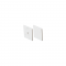 SET OF WHITE PLASTIC END CAPS FOR PROFILE P132, 1 WITHOUT HOLE   1 WITH HOLE EP132
