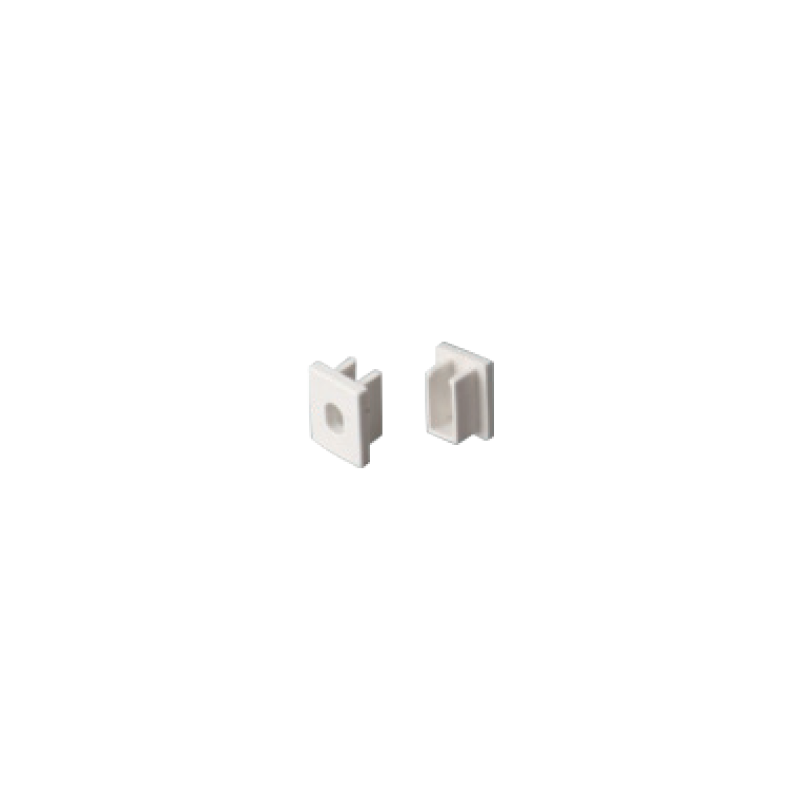 SET OF WHITE PLASTIC END CAPS FOR P162, 1PC WITH HOLE 1 PC WITHOUT HOLE EP162 SET OF WHITE PLASTIC END CAPS FOR P162, 1PC WITH HOLE 1 PC WITHOUT HOLE EP162