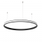 ORIO BLACK ALUMINUM PROFILE WITH OPAL PC DIFFUSER OUTWARD Φ600 P30T600