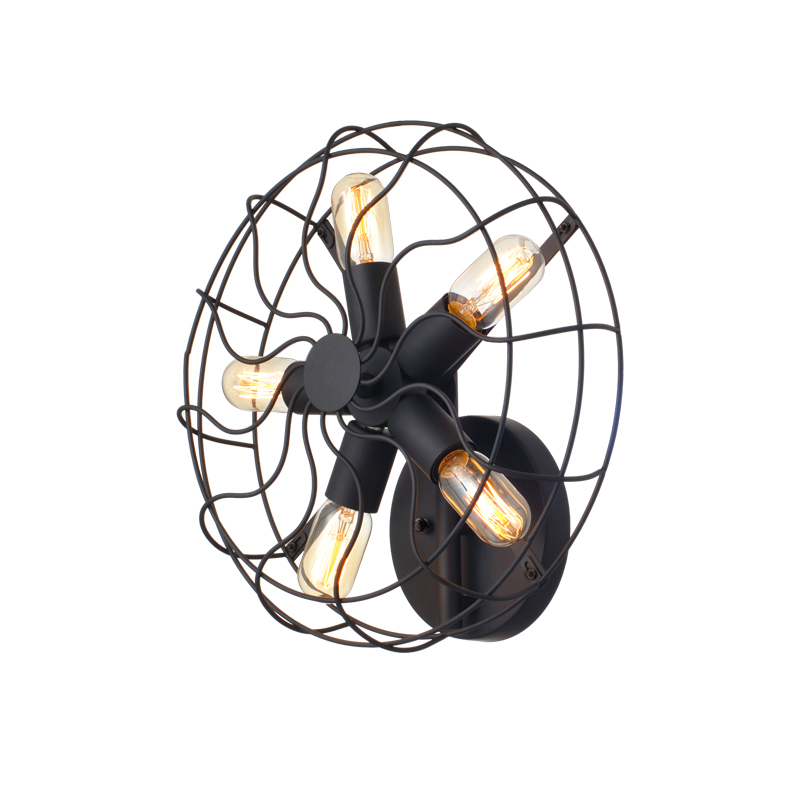 NETTO WALL MOUNTED 5XE27 METAL BLACK Φ41XH41cm V352715W NETTO WALL MOUNTED 5XE27 METAL BLACK Φ41XH41cm V352715W