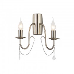 NETTO WALL MOUNTED 2XE14 METAL NICKEL+CRYSTAL+CHAIN 17,5X31,5X31,7CM DLA12652WSN NETTO WALL MOUNTED 2XE14 METAL NICKEL+CRYSTAL+CHAIN 17,5X31,5X31,7CM DLA12652WSN