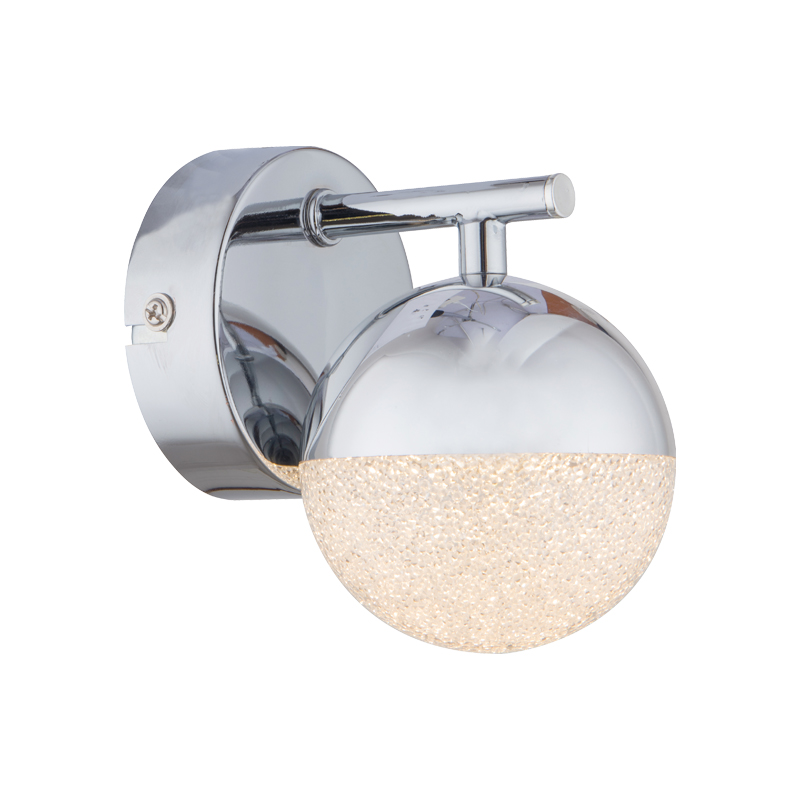 NETTO WALL MOUNTED LED LUMINAIRE 1x4W 3000K METALLIC CHROME+ ACRYLIC 11X8X10CM MC3001LEDB NETTO WALL MOUNTED LED LUMINAIRE 1x4W 3000K METALLIC CHROME+ ACRYLIC 11X8X10CM MC3001LEDB