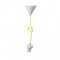 NETTO SUSPENSION WHITE METAL BASE   YELLOW FABRIC CABLE Ε27 2800WY