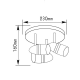 TRIPLE ADJUSTABLE CEILING SPOTLIGHT R63 No97 W/B AC.04597Y3