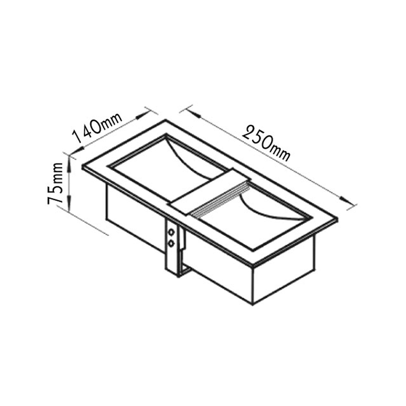 Wall lamp G5,3 2X50W EG AC.045XFWL56 Wall lamp G5,3 2X50W EG AC.045XFWL56