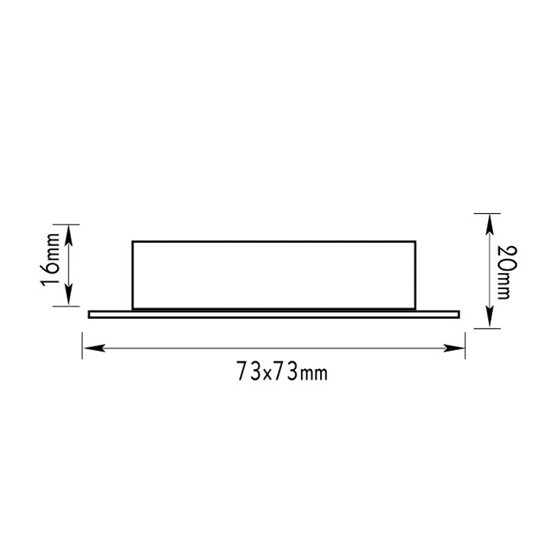 Square down light G4 with glass NM BS820NM