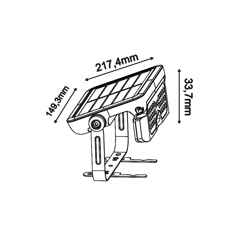 SMART SOLAR SENSOR SMD LED FLOOD LIGHT 8W 600LM 4000K IP65 90° Ra80 CAMPO840 SMART SOLAR SENSOR SMD LED FLOOD LIGHT 8W 600LM 4000K IP65 90° Ra80 CAMPO840