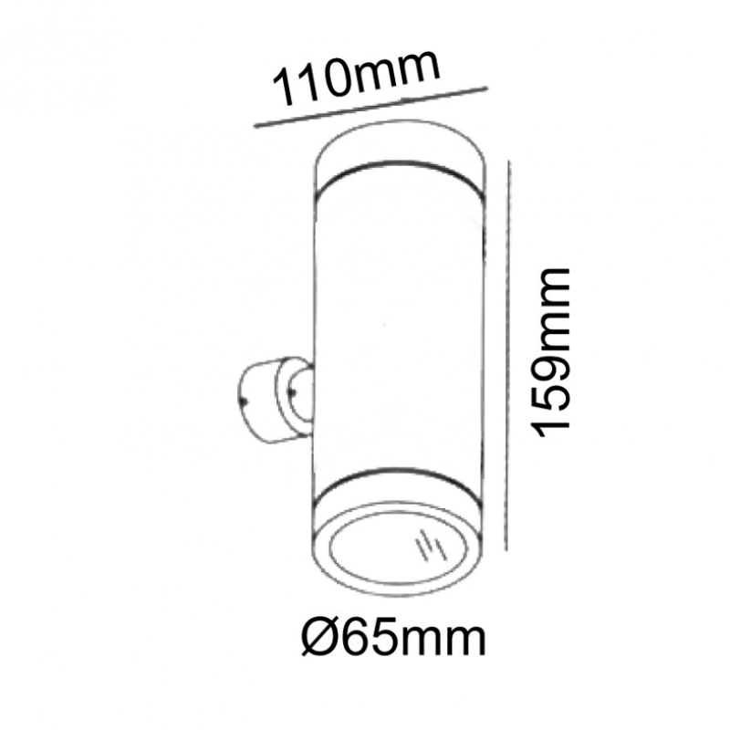 UP-DOWN ROUND GU10 IP65 HI7355