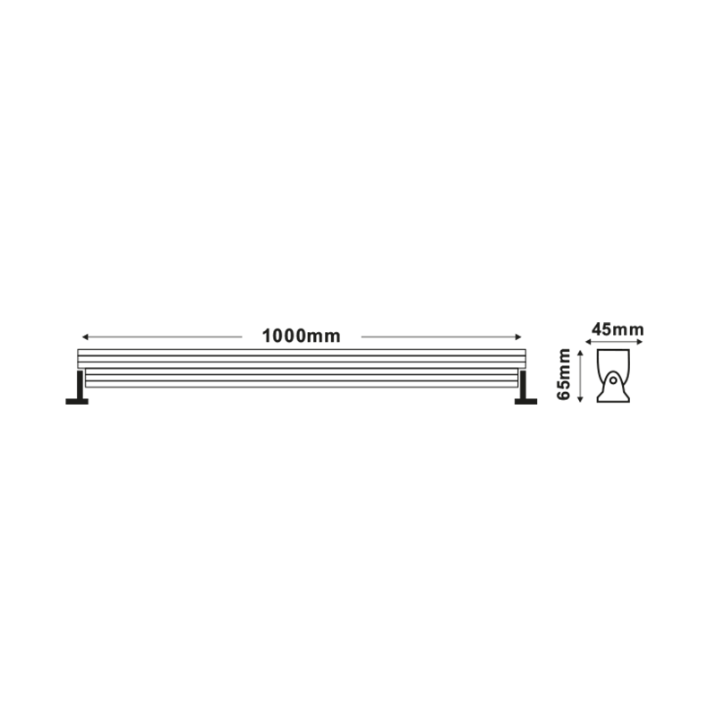 WALL WASHER CREE LED 24W 4000K 2.080Lm 30˚ 230V 1m IP65 LIAM2440