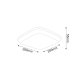 WHITE SQUARE SENSOR CEILING LUMINAIRE SMD LED 24W 2100Lm 4000K 120° 230V IP54 Ra 80 OFAQ2440SMIC