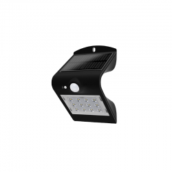 SMART SOLAR SENSOR SMDLED WALL BLACK 2W 220Lm 4000K IP65 90° PAPILLON2B