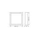 WHITE SQUARE SMD LED LUMINAIRE 40W 3200LM 3.000K 120° 230V IP65 265X265 TRED4030S
