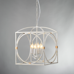 PENDANT 4ΧΕ14 METALLIC WHITE ANTIC 35Χ35XH150CM FRIDA AD80264 PENDANT 4ΧΕ14 METALLIC WHITE ANTIC 35Χ35XH150CM FRIDA AD80264