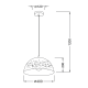 PENDANT 1XE27 METAL WHITE BRASS CORROSION Φ40ΧΗ120CM PLANETARIO V363381PWG