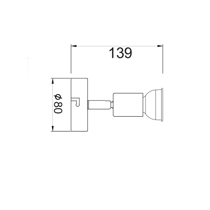 SPOT 1ΧGU10 METAL BRASS GLOSS TRINITY MC634PB1
