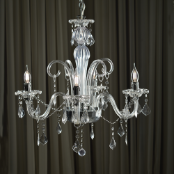 PENDANT 4ΧΕ14 CLEAR ACRYLIC Φ62XH130CM GIZA SF633124P PENDANT 4ΧΕ14 CLEAR ACRYLIC Φ62XH130CM GIZA SF633124P