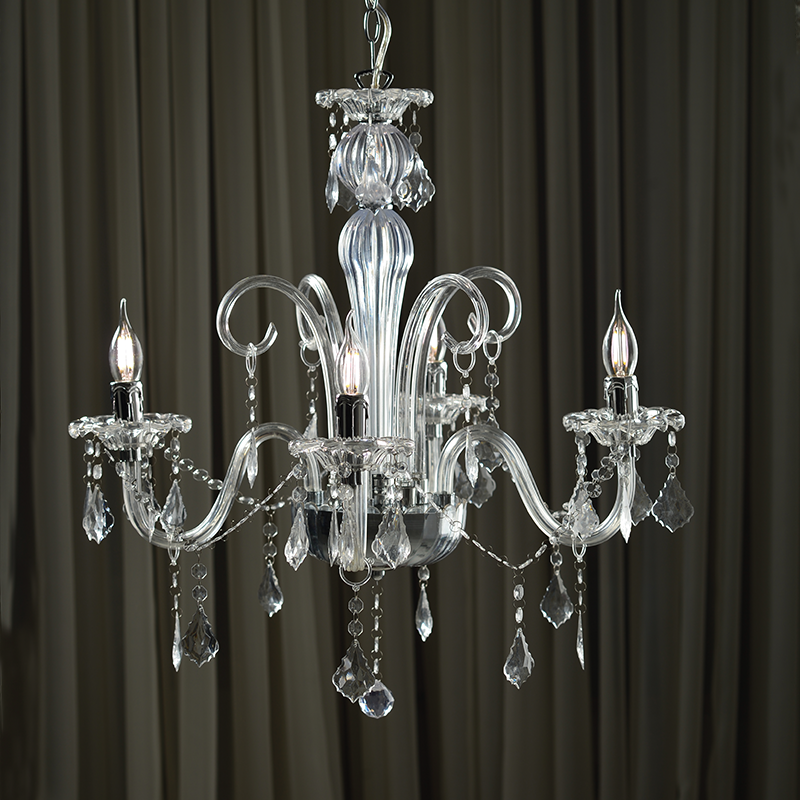 PENDANT 4ΧΕ14 CLEAR ACRYLIC Φ62XH130CM GIZA SF633124P PENDANT 4ΧΕ14 CLEAR ACRYLIC Φ62XH130CM GIZA SF633124P