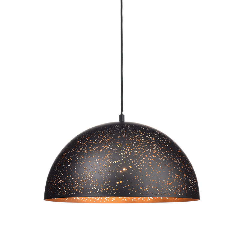 PENDANT 1XE27 METAL BLACK BRASS CORROSION Φ40ΧΗ120CM PLANETARIO V363381PBG
