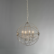 PENDANT 4ΧΕ14 METALLIC NIKEL MAT+ CRYSTAL Φ40ΧΗ150CM CATANIA AD15004