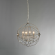 PENDANT 4ΧΕ14 METALLIC NIKEL MAT+ CRYSTAL Φ40ΧΗ150CM CATANIA AD15004