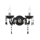 WALL MOUNTED 2XE14 ACRYLIC BLACK+CHROME METAL 32X25CM PEGASUS SF63992WB